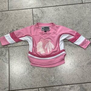 Like New- 12 Months Pink Blackhawks Jersey